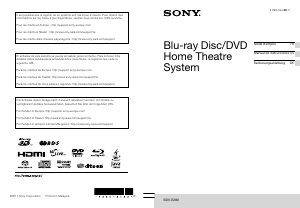 Manual de uso Sony BDV-E280 Sistema de home cinema