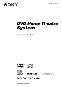 Manual Sony DAV-DX250 Home Theater System