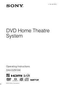 Handleiding Sony DAV-DZ910W Home cinema set