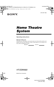 Manual Sony HT-DDW660 Home Theater System