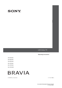 Manual Sony Bravia KLV-26T400A LCD Television