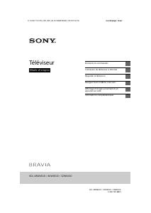 Mode d’emploi Sony Bravia KDL-40W650D Téléviseur LCD