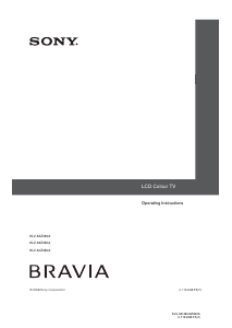 Manual Sony Bravia KLV-52Z450A LCD Television