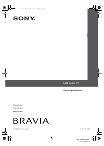 Manual Sony Bravia KLV-46Z450A LCD Television