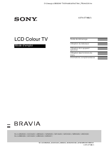 Mode d’emploi Sony Bravia KLV-32BX311 Téléviseur LCD