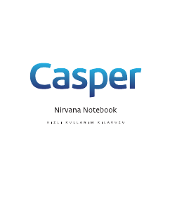 Kullanım kılavuzu Casper Nirvana CGA.P847-2K00V Dizüstü bilgisayar