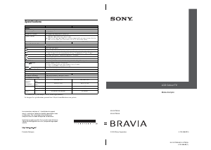 Mode d’emploi Sony Bravia KLV-22T550A Téléviseur LCD