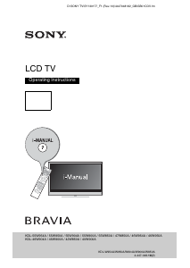 Manual Sony Bravia KDL-46W954A LCD Television
