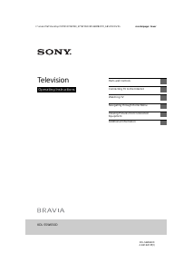 Manual Sony Bravia KDL-55W650D LCD Television