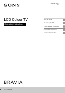 Manual Sony Bravia KLV-32CX32D LCD Television