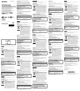 Manual de uso Sony SF-2N1 Tarjeta SD