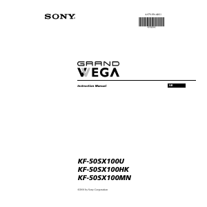 Handleiding Sony KF-50SX100U Televisie