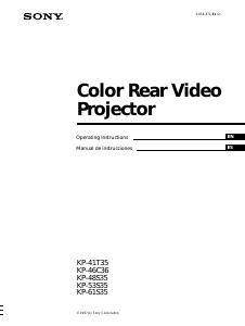 Manual de uso Sony KP-53S35 Televisor