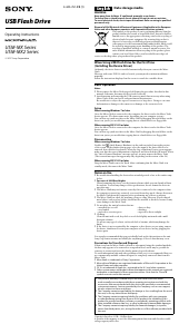 Manual Sony USM8MX USB drive