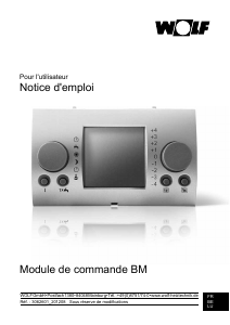 Mode d’emploi Wolf BM Thermostat