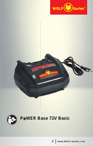 Priročnik Wolf Garten Power Base 72V Basic Polnilnik za baterije