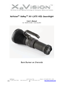 Manual XeVision XV-LX70 XeRay Flashlight