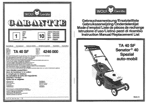 Manual Wolf Garten TA 40 SF Senator 40 Lawn Mower