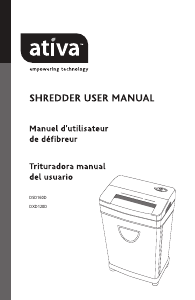 Manual Ativa DXD120D Paper Shredder