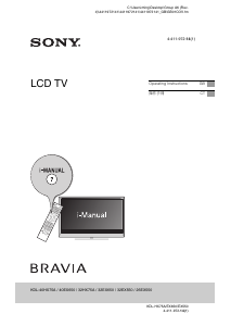 Manual Sony Bravia KDL-32HX75A LCD Television