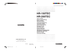 Instrukcja Casio HR-150TEC Kalkulator z drukarką
