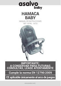 Manual Asalvo 16744 Espreguiçadeira para bebê