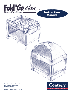 Manual Century PM-1764AA Fold N Go Elan Cot