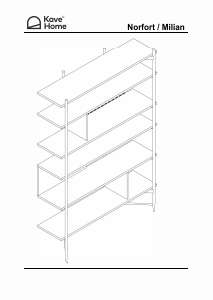 Hướng dẫn sử dụng Kave Home Norfort Tủ sách