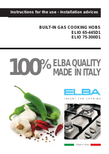 Manual Elba ELIO 75-300D1 Hob