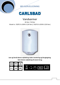 Brugsanvisning Carlsbad DSZF15-LJ50Y6-S Vandvarmer