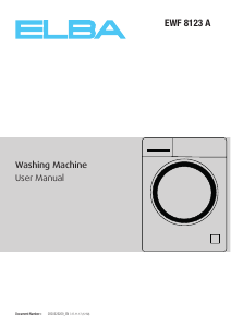 Manual Elba EWF 8123 A Washing Machine