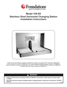 Manual Foundations 100-SS Changing Table