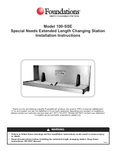 Manual Foundations 100-SSE Changing Table