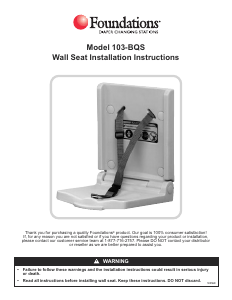 Manual Foundations 103-BQS Changing Table