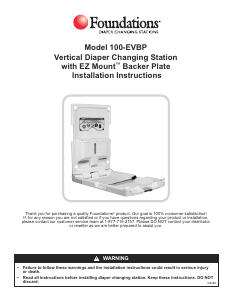 Manual Foundations 100-EVBP Changing Table