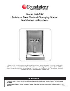 Manual Foundations 100-SSV Changing Table
