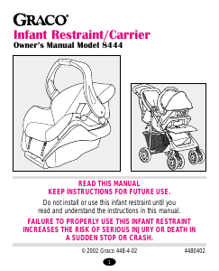 Manual Graco 8444 Car Seat