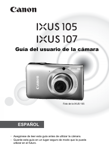 Manual de uso Canon IXUS 105 Cámara digital