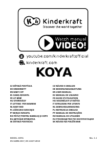 Manual de uso Kinderkraft Koya Cuna