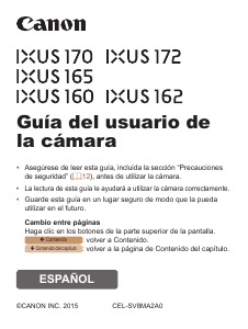 Manual de uso Canon IXUS 160 Cámara digital