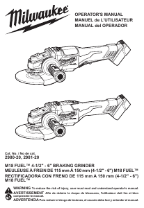 Manual de uso Milwaukee 2981-20 Amoladora angular
