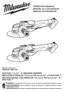 Mode d’emploi Milwaukee 2981-20 Meuleuse angulaire