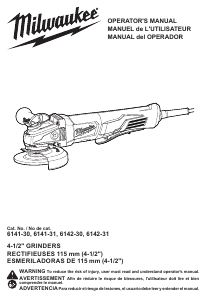 Manual Milwaukee 6142-30 Angle Grinder