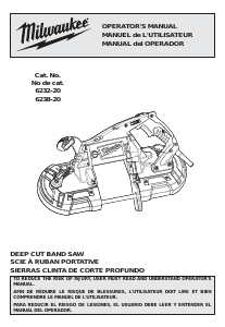 Manual de uso Milwaukee 6232-20 Sierra de cinta