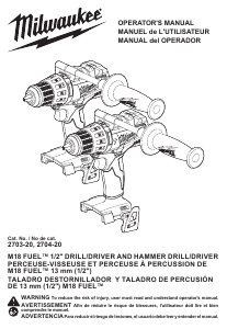 Manual Milwaukee 2703-20 Drill-Driver