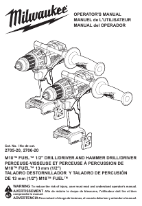 Manual de uso Milwaukee 2705-20 Atornillador taladrador