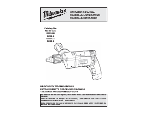 Manual Milwaukee 0233-20 Impact Drill