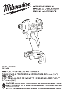 Mode d’emploi Milwaukee 2853-20 Visseuse