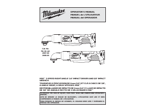 Manual Milwaukee 2667-20 Screw Driver