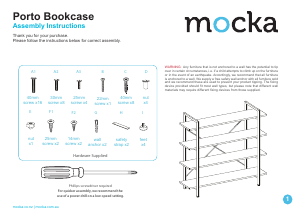 Manual Mocka Porto Bookcase